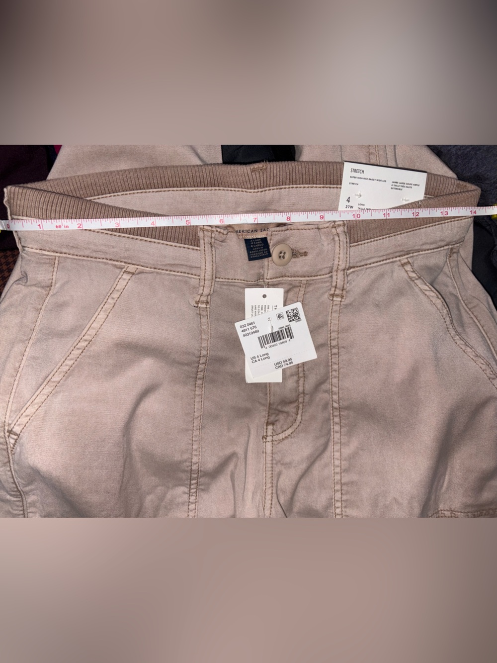 NWT American Eagle Curvy Highest Rise Jogger Pants 4 Long - Picture 4 of 5